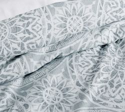 Riley Medallion Organic Percale Duvet Cover&amp; Shams