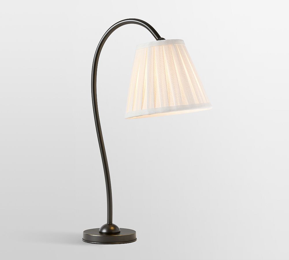 Baylor Pleated Shade Task Table Lamp (20") - Bronze