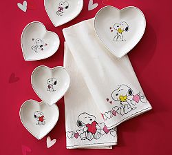 Peanuts Snoopy™ Hearts Stoneware Appetizer Plates - Mixed Set of 4