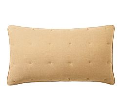 Open Box: Belgian Flax Linen Comforter Sham, King, Set of 2 - Harvest Gold