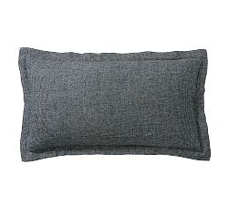 Open Box: European Flax Linen Waffle King Shams, Set of 2 - Midnight
