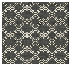 Custom Scroll Tile Hand-Tufted Wool Rug