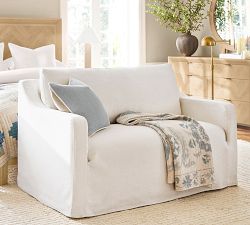 Maxine Slipcovered Sofa (56"&ndash;80")