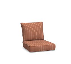 Open Box: Cushion Cover ONLY: Westport Outdoor Swivel Occasional Chair - High Performance Stripe, Terracotta Pinstripe