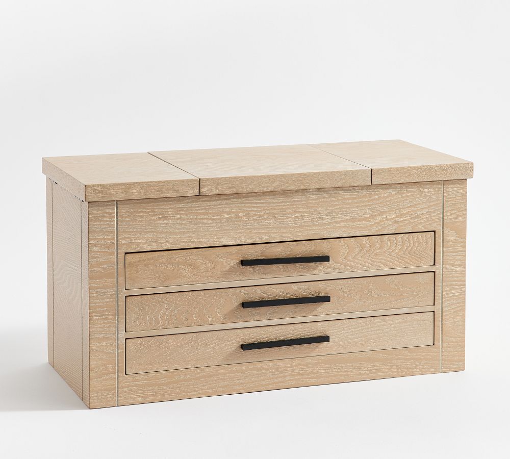 Open Box: Stella Jewelry Box, Ultimate - Fog | Pottery Barn