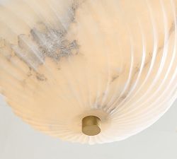 Amalia Alabaster Round Pendant (12")