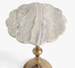Flower Marble Accent Table - Thumbnail 4