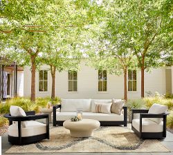 Malibu Metal Curved Outdoor Sofa (89")