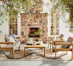 Malibu Teak &amp; Rope Outdoor Lounge Chair