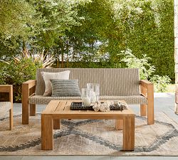Malibu Teak &amp; Rope Outdoor Sofa (77")