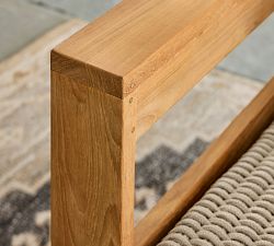 Malibu Teak &amp; Rope Outdoor Sofa (77")