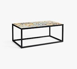 Porto Tile Rectangular Outdoor Coffee Table (40")