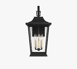 Open Box: Hirsch Outdoor Metal 3-Light Sconce, 23" - Black