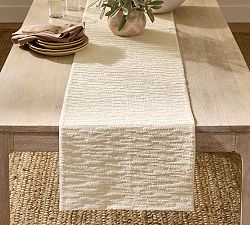 Herringbone Textural Cotton Table Runner