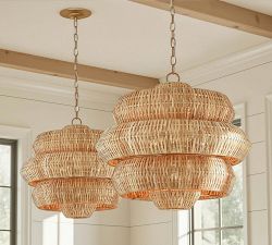 Hollace Rattan Chandelier (23")