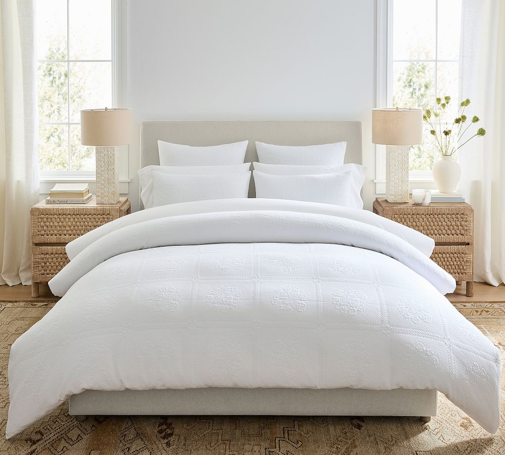Cotton Damask Jacquard Duvet Cover