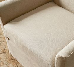 Belen Slipcovered Swivel Chair