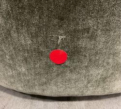 Open Box: Baldwin Upholstered Barrel Back Dining Armchair - Rustic Chenille Dark Moss