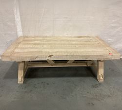 Open Box: Farmhouse Trestle Rectangular Coffee Table (54") - Pale Sand