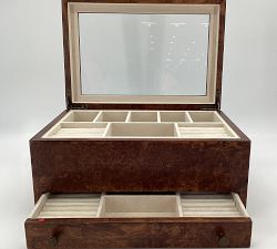 Open Box: Jewelry Armoire, 12.5" W x 8.5" D x 6.25" H - Burlwood