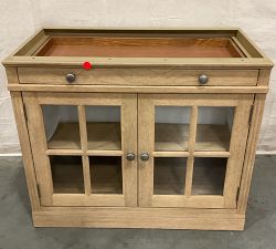 Open Box: Livingston Glass Door Cabinet without Top (35") - Seadrift
