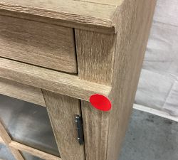 Open Box: Livingston Glass Door Cabinet without Top (35") - Seadrift