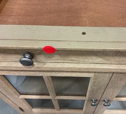 Open Box: Livingston Glass Door Cabinet without Top (35") - Seadrift