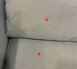 Open Box: Luna Upholstered Twin Sleeper Sofa, Polyester Wrapped Cushions - Performance Brushed Heathered Weave Chambray