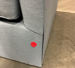 Open Box: Luna Upholstered Twin Sleeper Sofa, Polyester Wrapped Cushions - Performance Brushed Heathered Weave Chambray