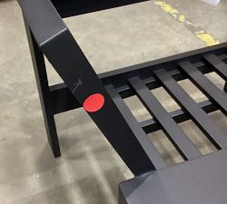 Open Box: Malibu Metal Outdoor Lounge Chair Frame - Black