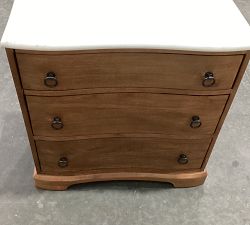 Open Box: Scarlett Marble Nightstand (28") - Brogan Brown