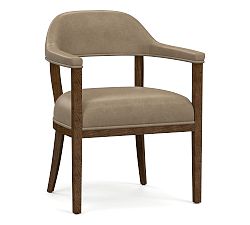 Open Box: Windom Leather Dining Chair - Legacy Taupe, Vintage Amber