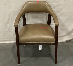 Open Box: Windom Leather Dining Chair - Legacy Taupe, Vintage Amber