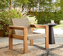 Malibu Teak &amp; Rope Outdoor Lounge Chair