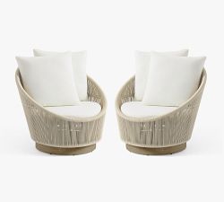 Indio Coastal Swivel Outdoor Papasan - Thumbnail 2