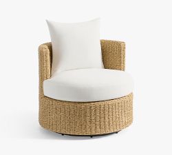 Kostas Wicker Petite Swivel Outdoor Papasan