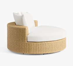 Kostas Wicker Round Swivel Outdoor Daybed