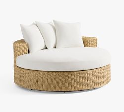 Kostas Wicker Round Swivel Outdoor Daybed