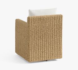 Pottery Barn Kostas Wicker Swivel Dining Armchair
