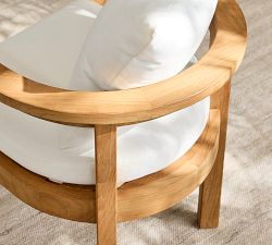 Malibu Teak Curved Outdoor Dining Armchair