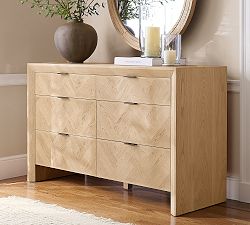 Blair Herringbone 6-Drawer Wide Dresser (62.5")