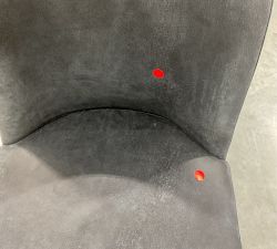 Open Box: Layton Leather Swivel Counter Height Stool - Keystone Navy, Gray Wash Legs