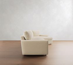 Pearce Square Arm Deep Seat Cuddle Chaise Sectional (137"&ndash;167")