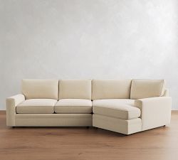 Pearce Square Arm Deep Seat Cuddle Chaise Sectional (137"&ndash;167")