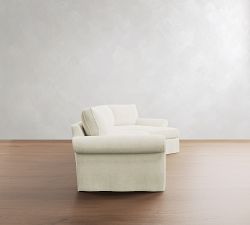 Pearce Roll Arm Deep Seat Slipcovered Cuddle Chaise Sectional (142"&ndash;172")