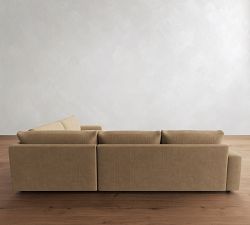 Sierra Leather 3-Piece Wedge Sectional (139"&ndash;149")