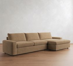 Sierra Leather Chaise Sectional (139"&ndash;154")