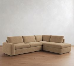 Sierra Leather Return Bumper Sectional (128"&ndash;138")