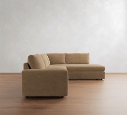 Sierra Leather Return Bumper Sectional (128"&ndash;138")