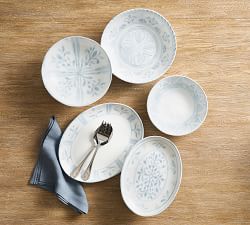 Chambray Tile Stoneware Serving Platters